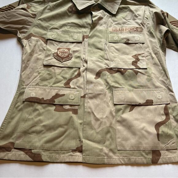 US Military Men's Air Force Desert Camo Coat Tan/Green/Brown Size Medium Reg - Picture 5 of 12